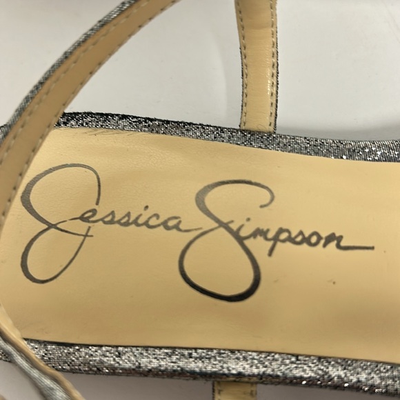 Jessica Simpson Cawny Flats Rhinestone Metallic Bow Women’s Size 8 Slingback - Picture 13 of 16